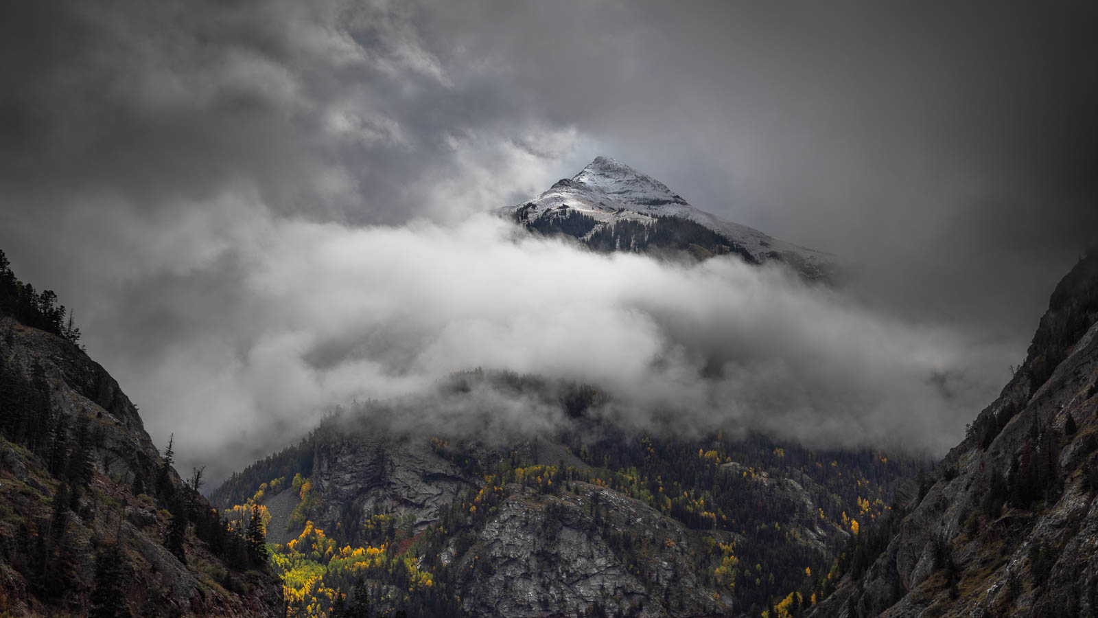 This is one of those rare autumn moments in the San Juan Mountains that we all hope for. Instead of a clear blue sky, a heavy...