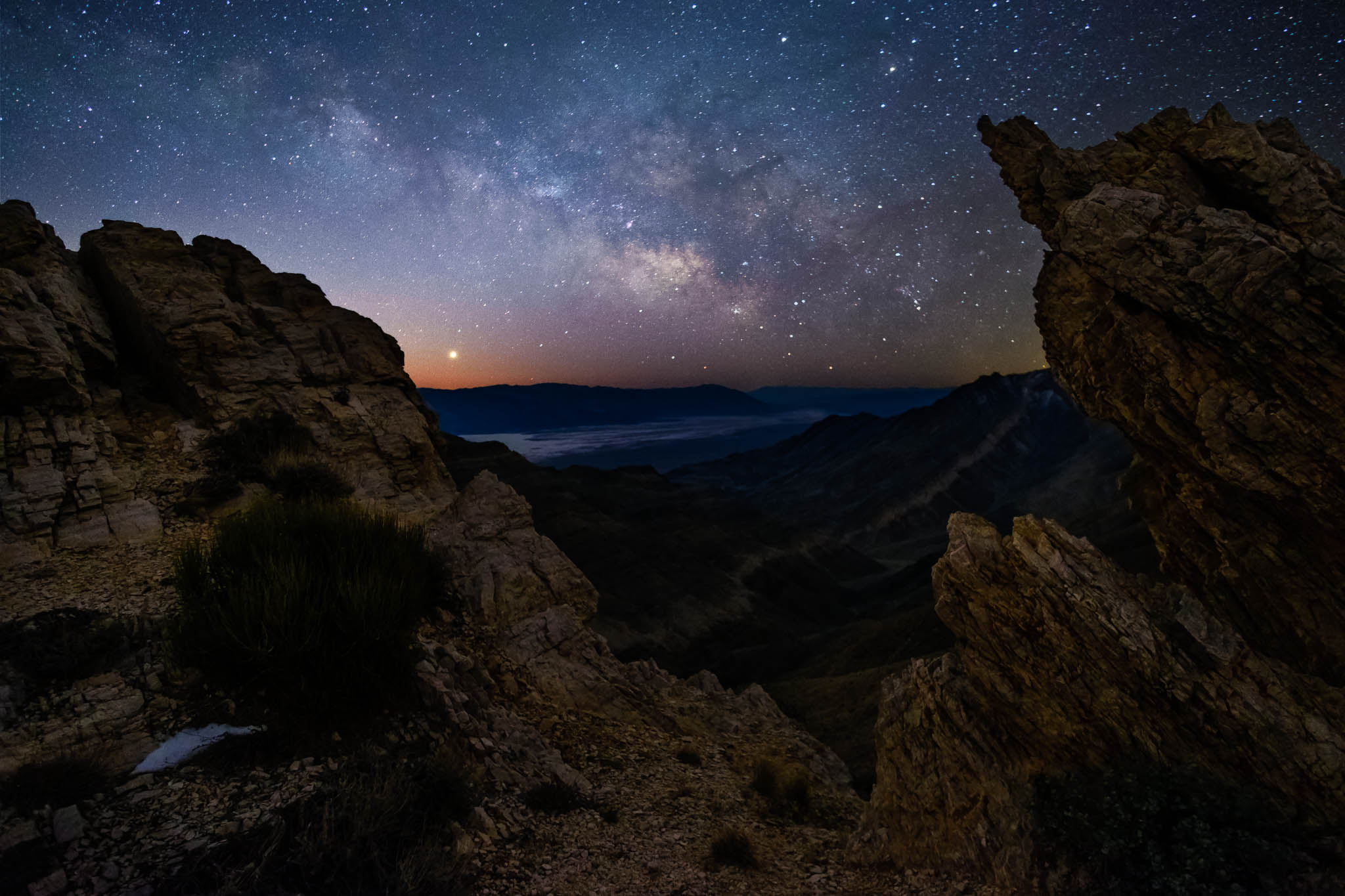 aguereberry point, blue, california, death valley national park, desert, landscape orientation, mojave desert