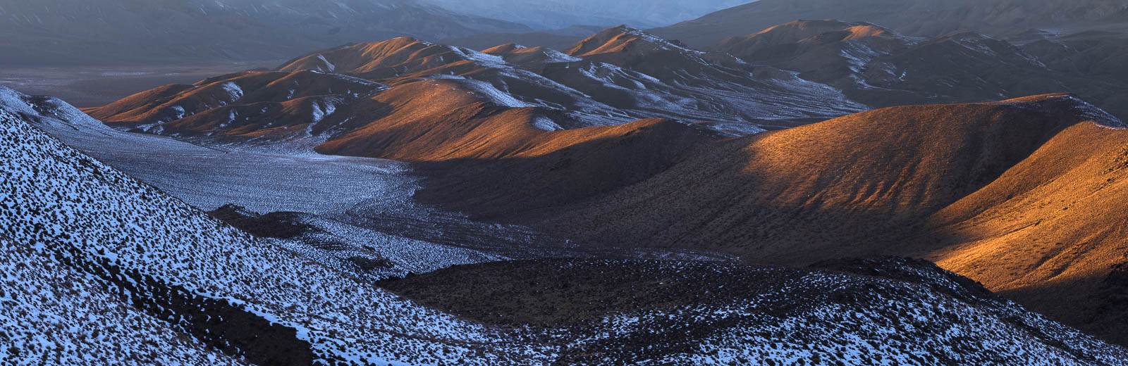 Time, aguereberry point, blue, california, death valley national park, panorama, red, snow, sunset, mojave desert