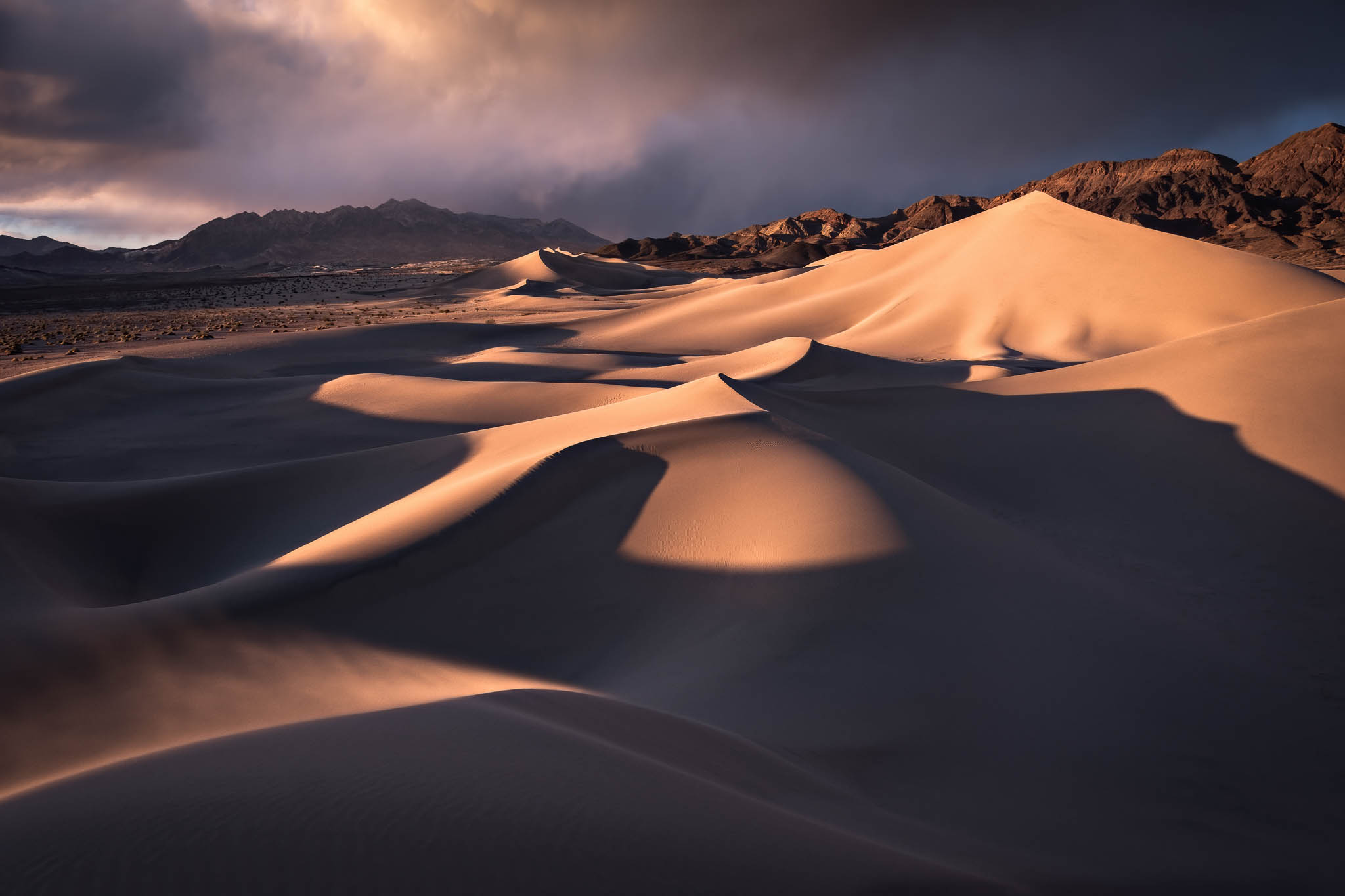 Time, blue, california, clouds, death valley national park, desert, dramatic, ibex dunes, landscape orientation, mojave desert...