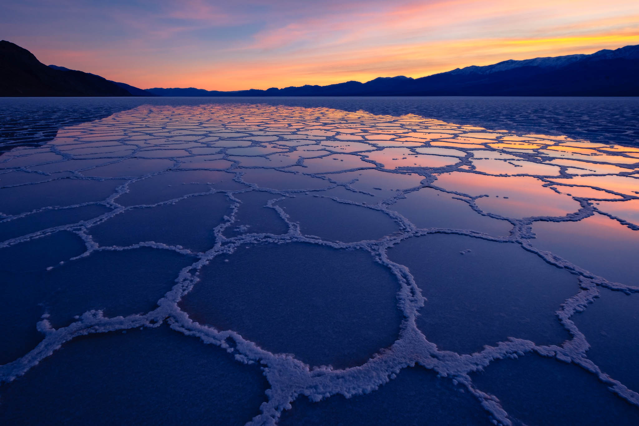 badwater basin, blue, california, death valley national park, desert, landscape orientation, mojave desert