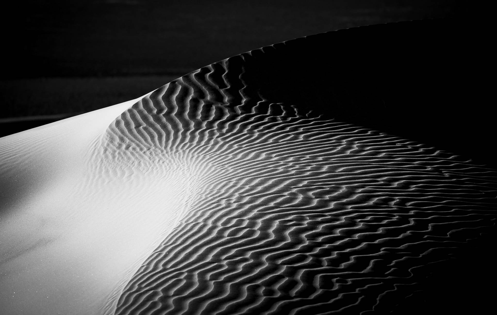 black and white, california, death valley national park, desert, landscape orientation, mesquite dunes, mojave desert, monochrome...