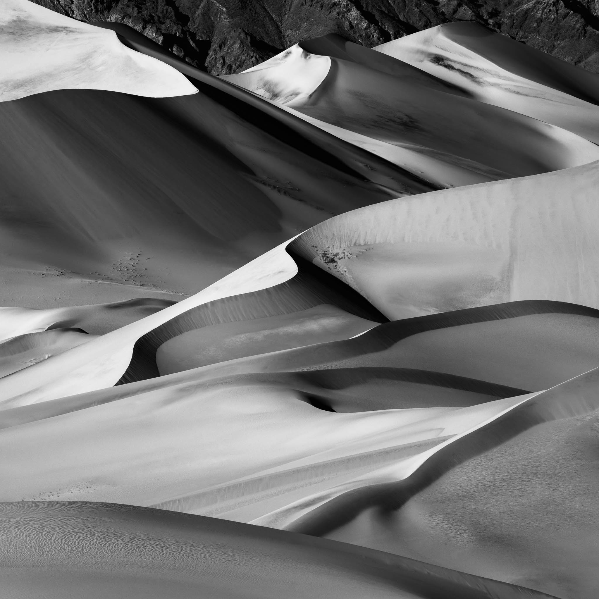 black and white, california, death valley national park, desert, eureka dunes, mojave desert, monochrome, sand dunes