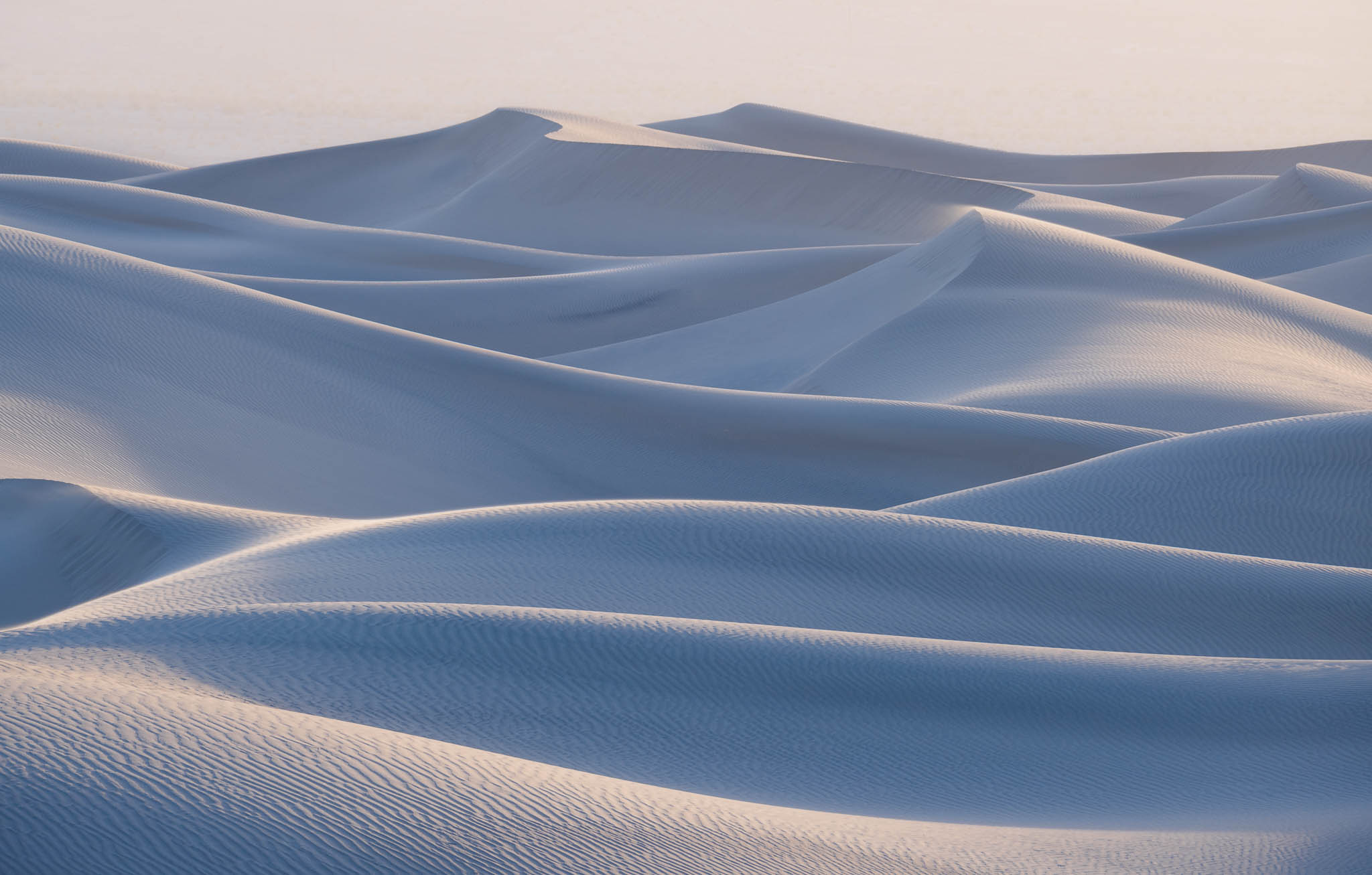 blue, california, death valley national park, desert, landscape orientation, mesquite dunes, mojave desert, pastel, sand dunes...