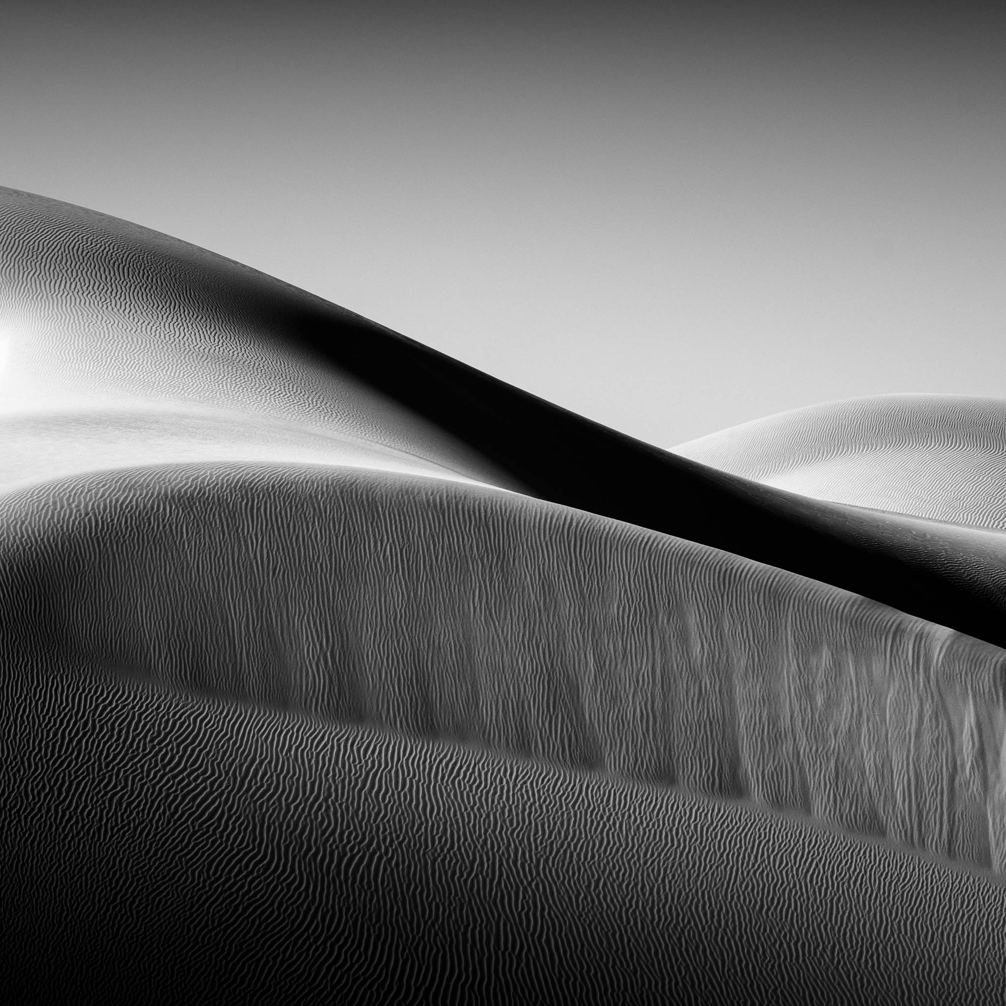 Sensous sand at the Eureka Dunes in Death Valley National Park